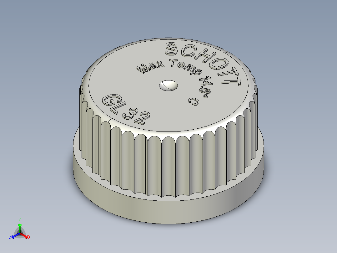 瓶盖、盖子(58)正等轴测图