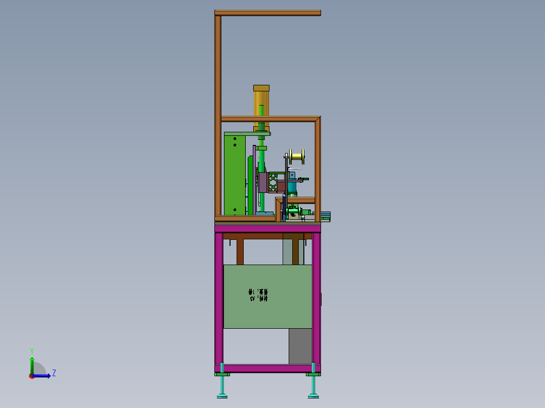 2GL打孔裁断一体机sw18可编辑左视图