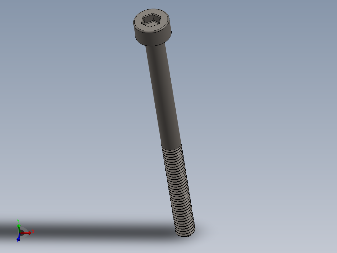 Screw_DIN_912_M3x40_A2.SLDPRT公制内六角螺钉主视图