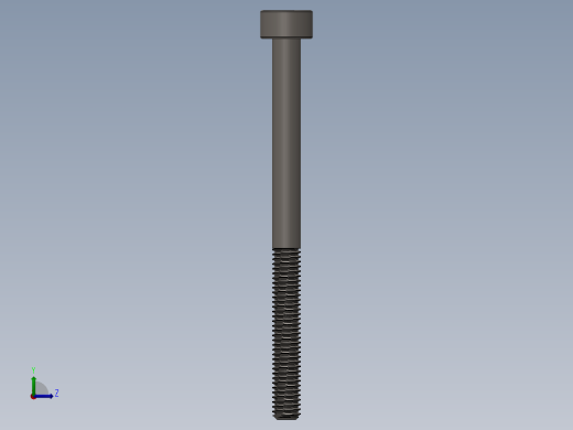 Screw_DIN_912_M3x40_A2.SLDPRT公制内六角螺钉左视缩略图