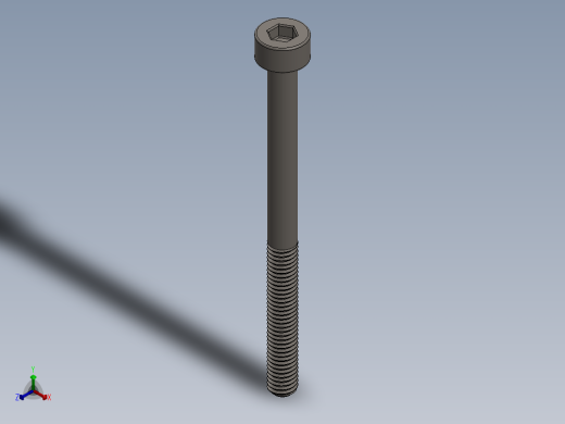 Screw_DIN_912_M3x40_A2.SLDPRT公制内六角螺钉正等轴测缩略图