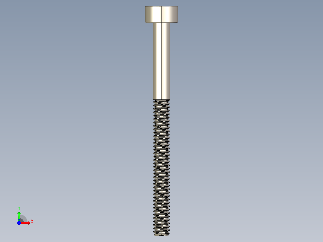 Screw_DIN_912_M2x25_A2.STEP公制内六角螺钉前视图