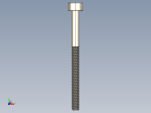 Screw_DIN_912_M2x25_A2.STEP公制内六角螺钉前视缩略图