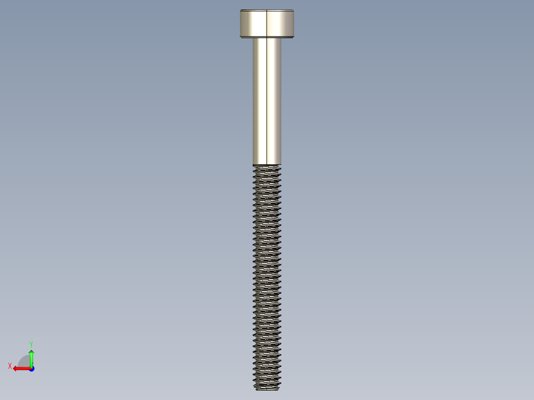 Screw_DIN_912_M2x25_A2.STEP公制内六角螺钉后视图