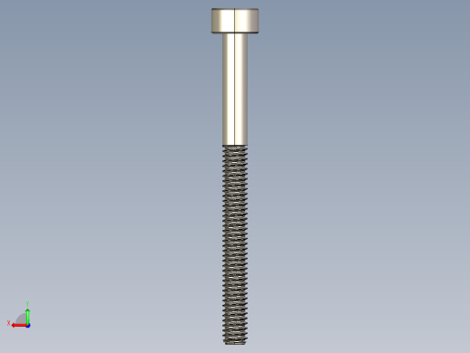 Screw_DIN_912_M2x25_A2.STEP公制内六角螺钉后视缩略图