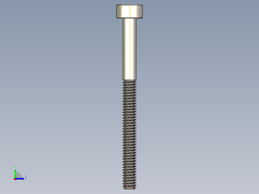 Screw_DIN_912_M2x25_A2.STEP公制内六角螺钉左视缩略图
