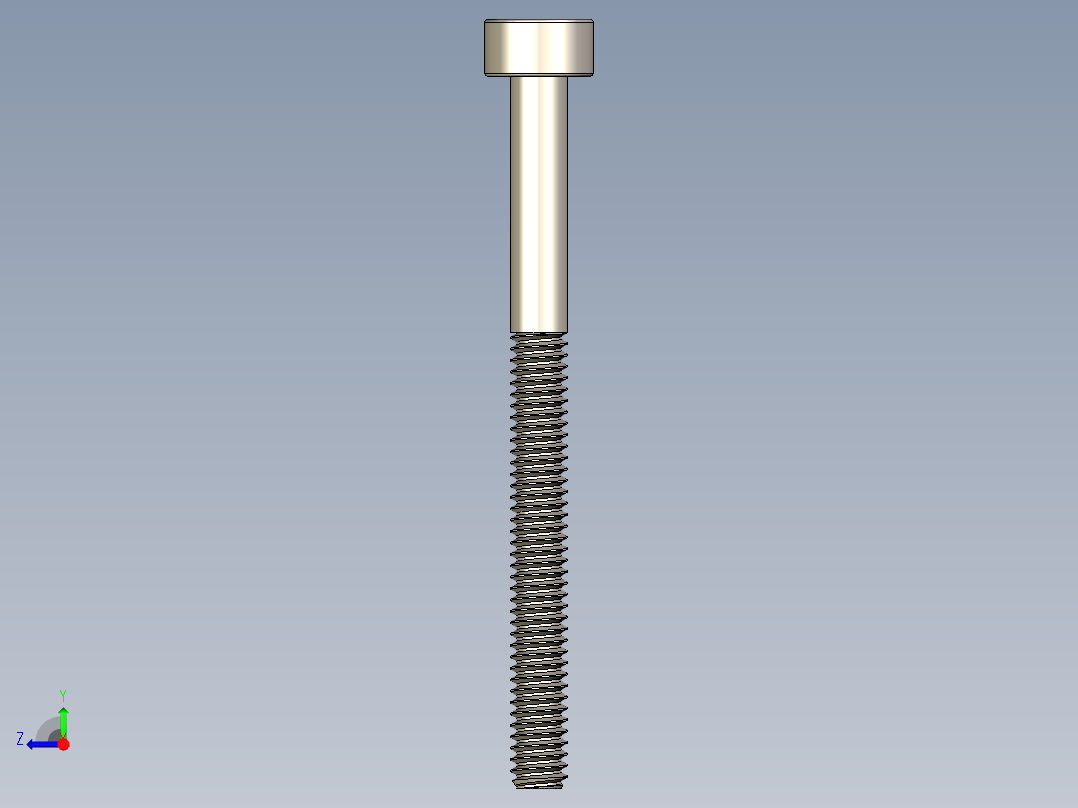 Screw_DIN_912_M2x25_A2.STEP公制内六角螺钉右视图