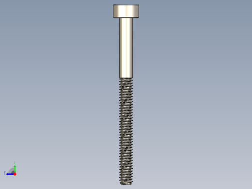 Screw_DIN_912_M2x25_A2.STEP公制内六角螺钉右视缩略图