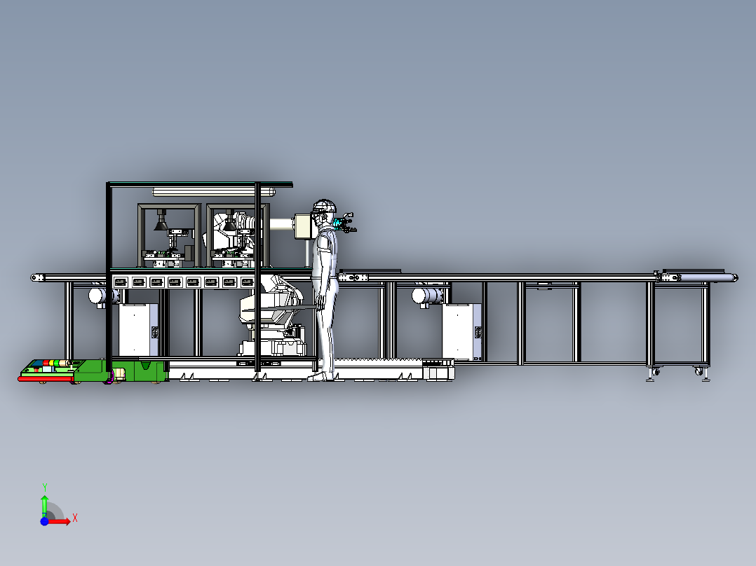 圆环小件的自动化视觉检测机构前视图