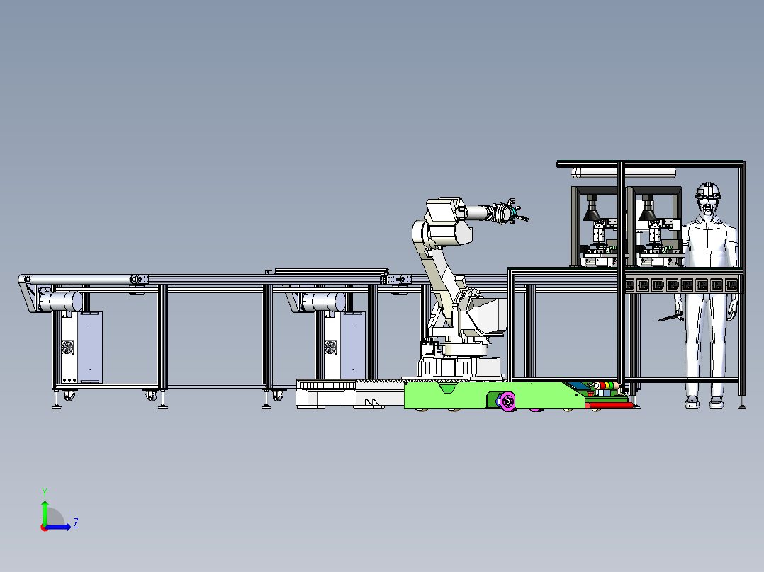 圆环小件的自动化视觉检测机构左视图