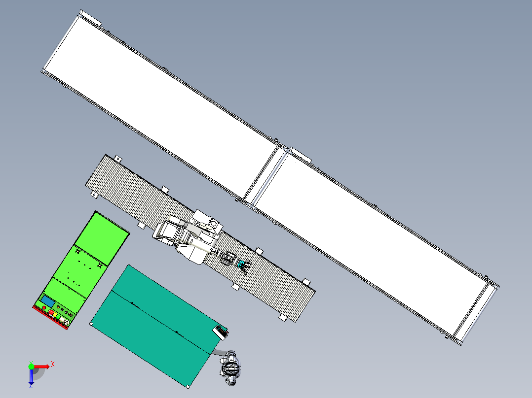 圆环小件的自动化视觉检测机构俯视图