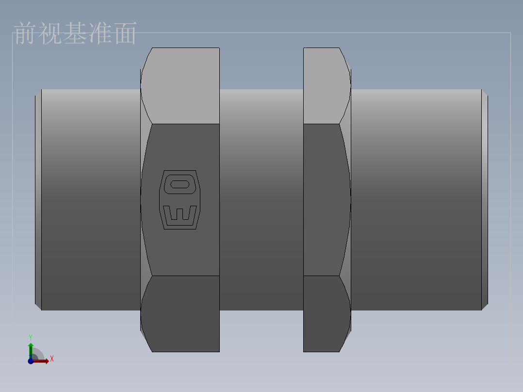 直通隔板接头、6D-42LN前视图