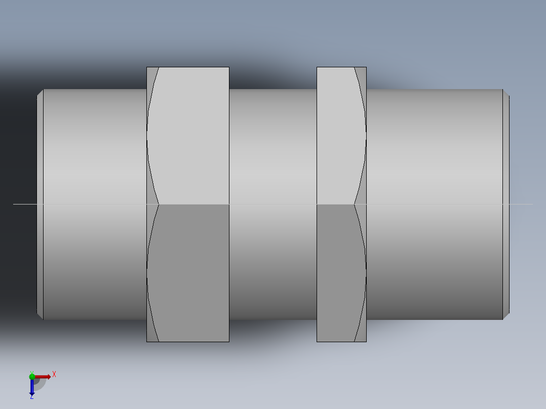 直通隔板接头、6D-42LN俯视图