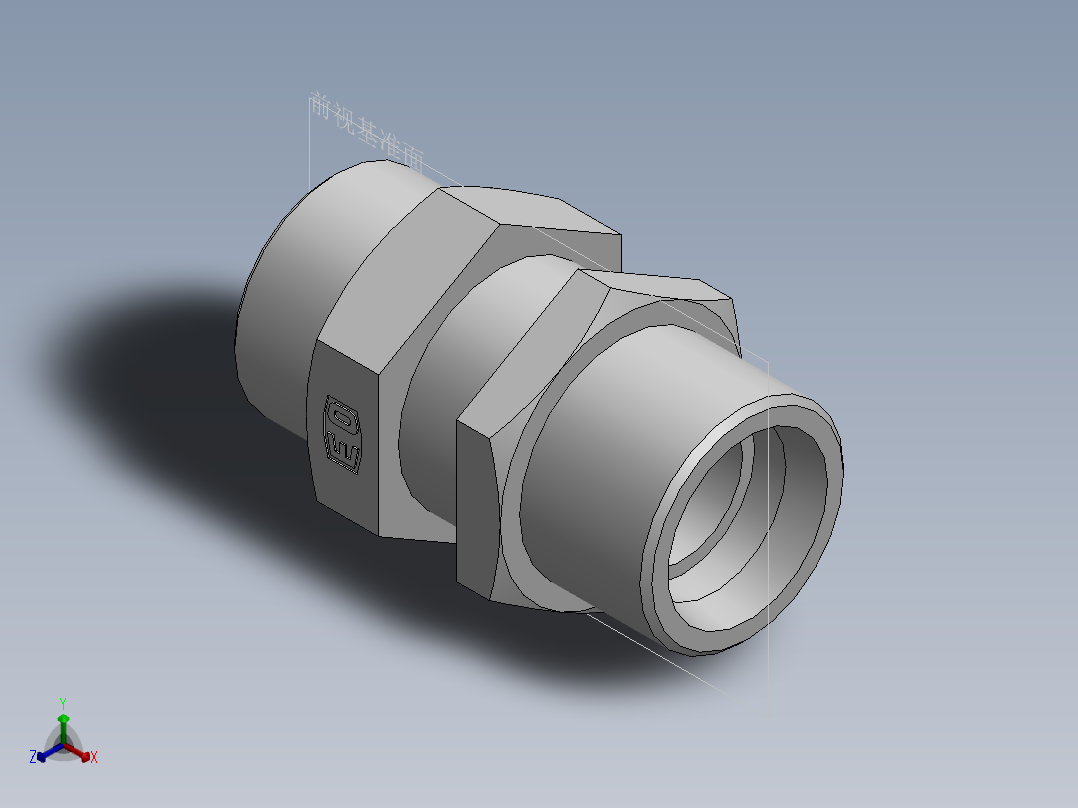 直通隔板接头、6D-42LN正等轴测图