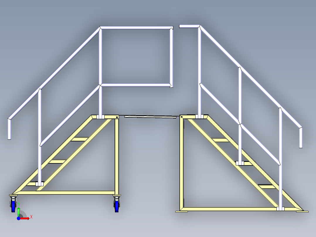 可移动式跨线梯前视图