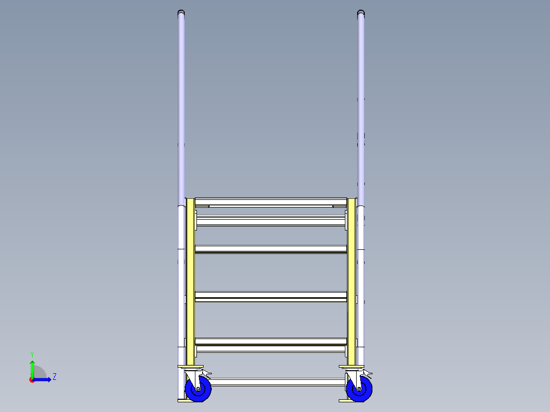 可移动式跨线梯左视图