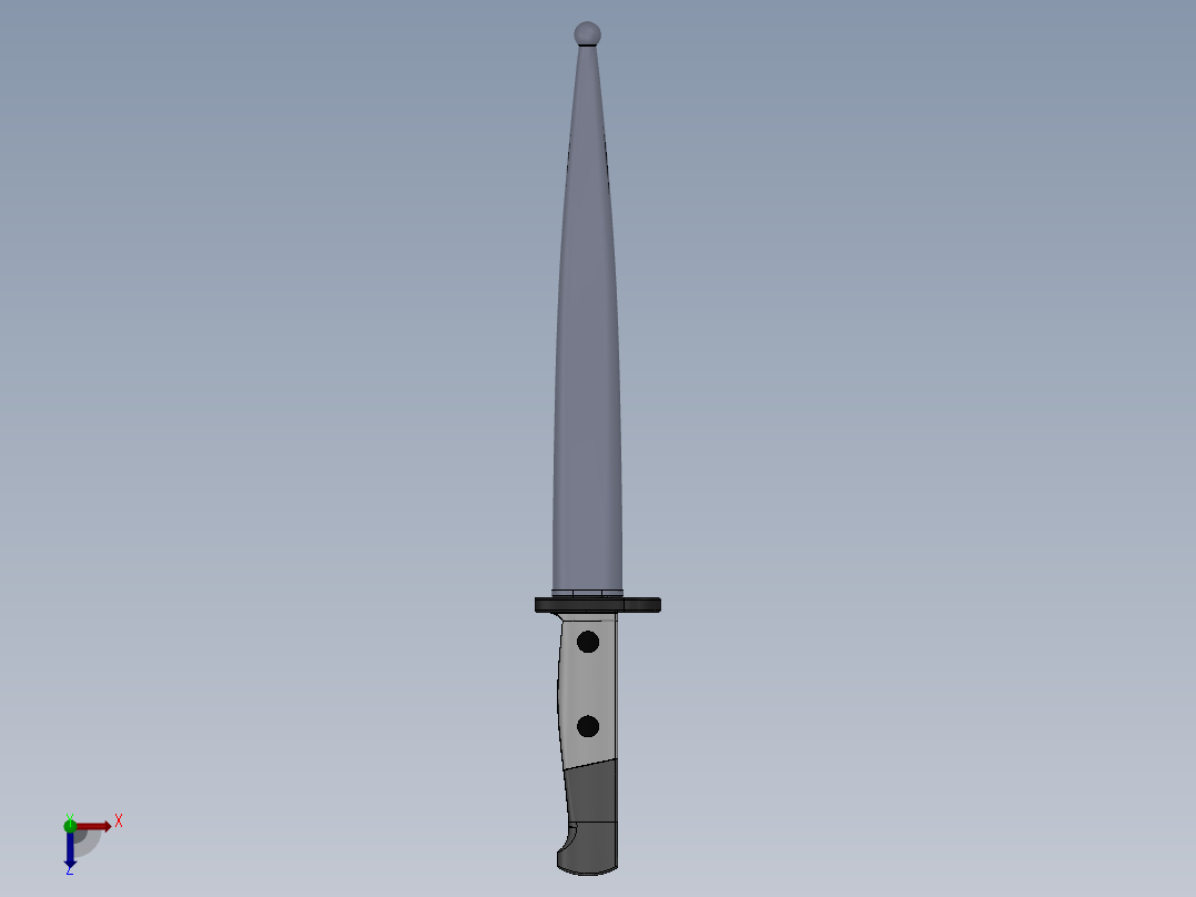 刺刀、刀俯视图