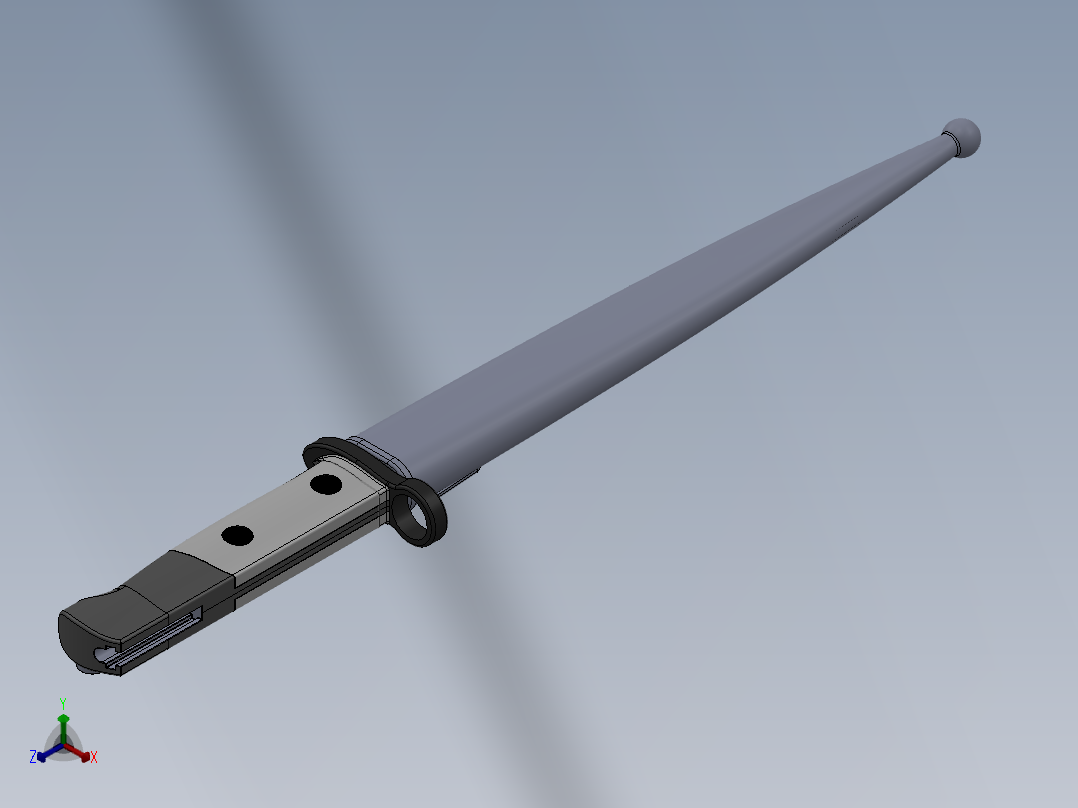 刺刀、刀正等轴测图