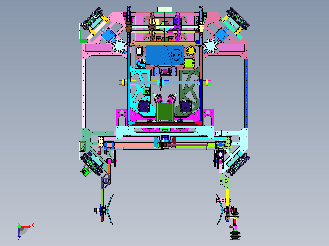 存储仓库运输用无人搬运车俯视图