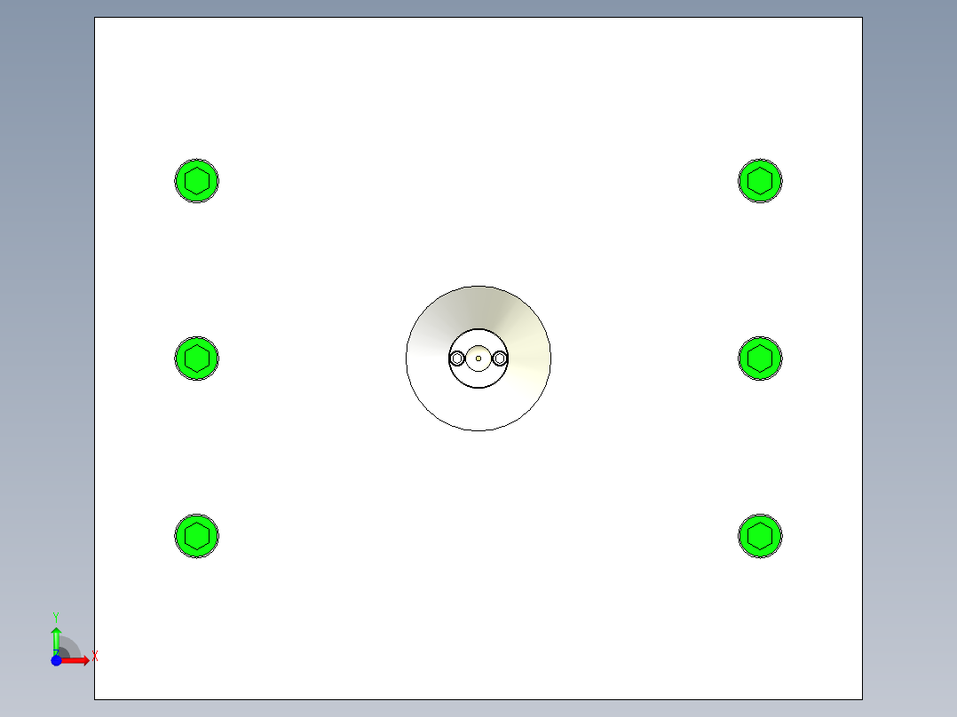 豆浆机底盖（大水口直接进胶）前视图