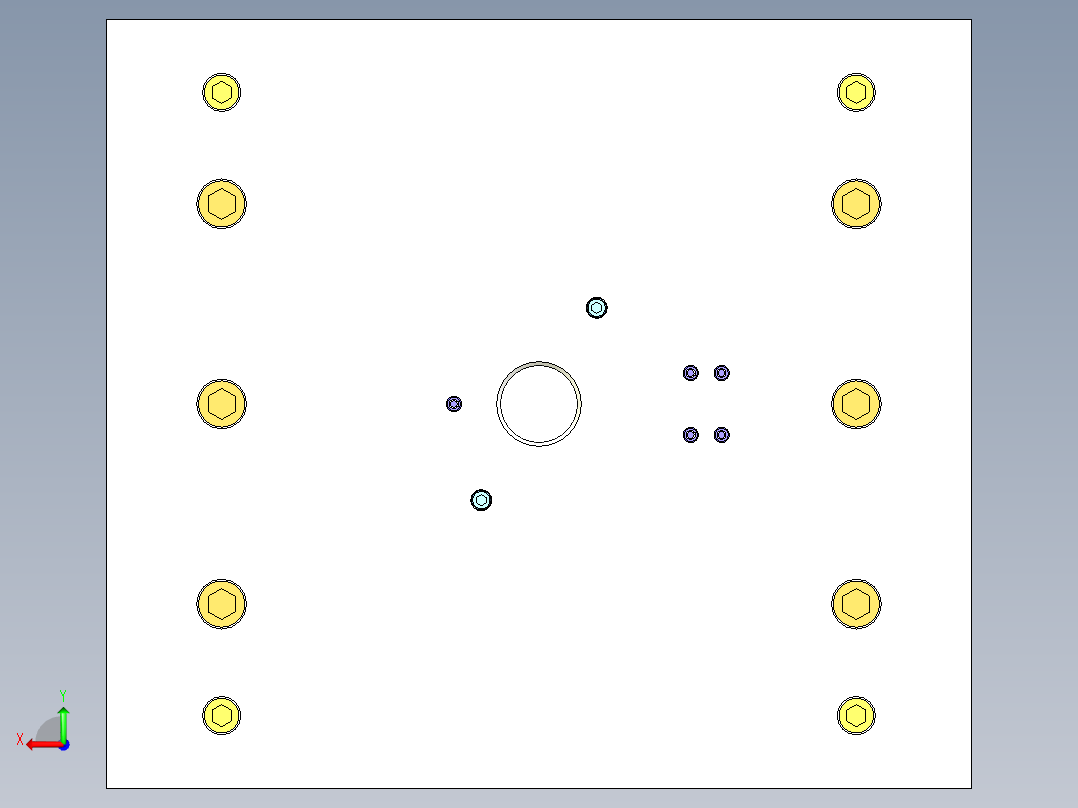 豆浆机底盖（大水口直接进胶）后视图