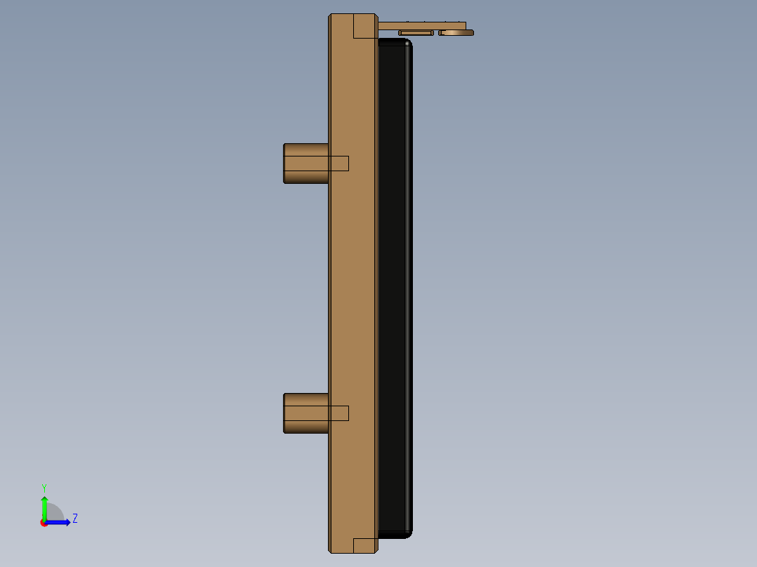 简单实木床左视图