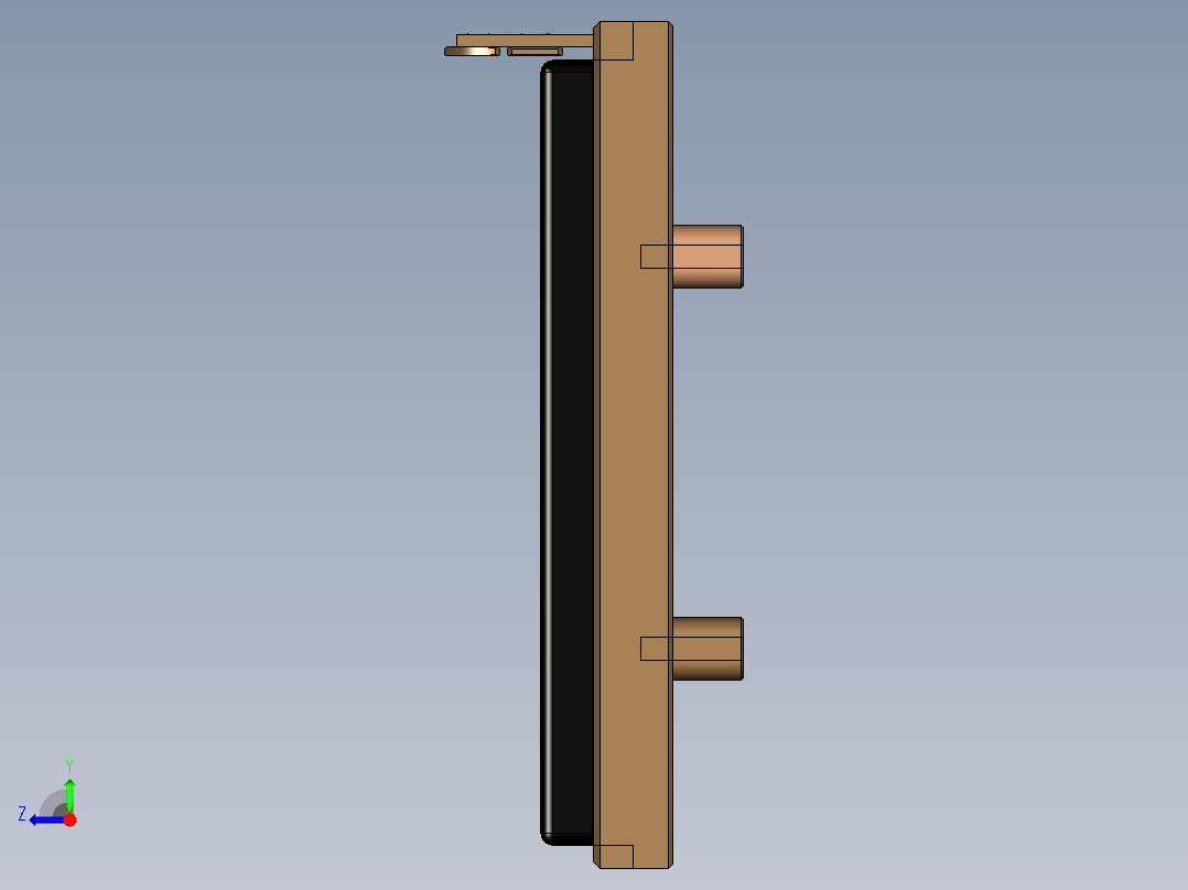 简单实木床右视图