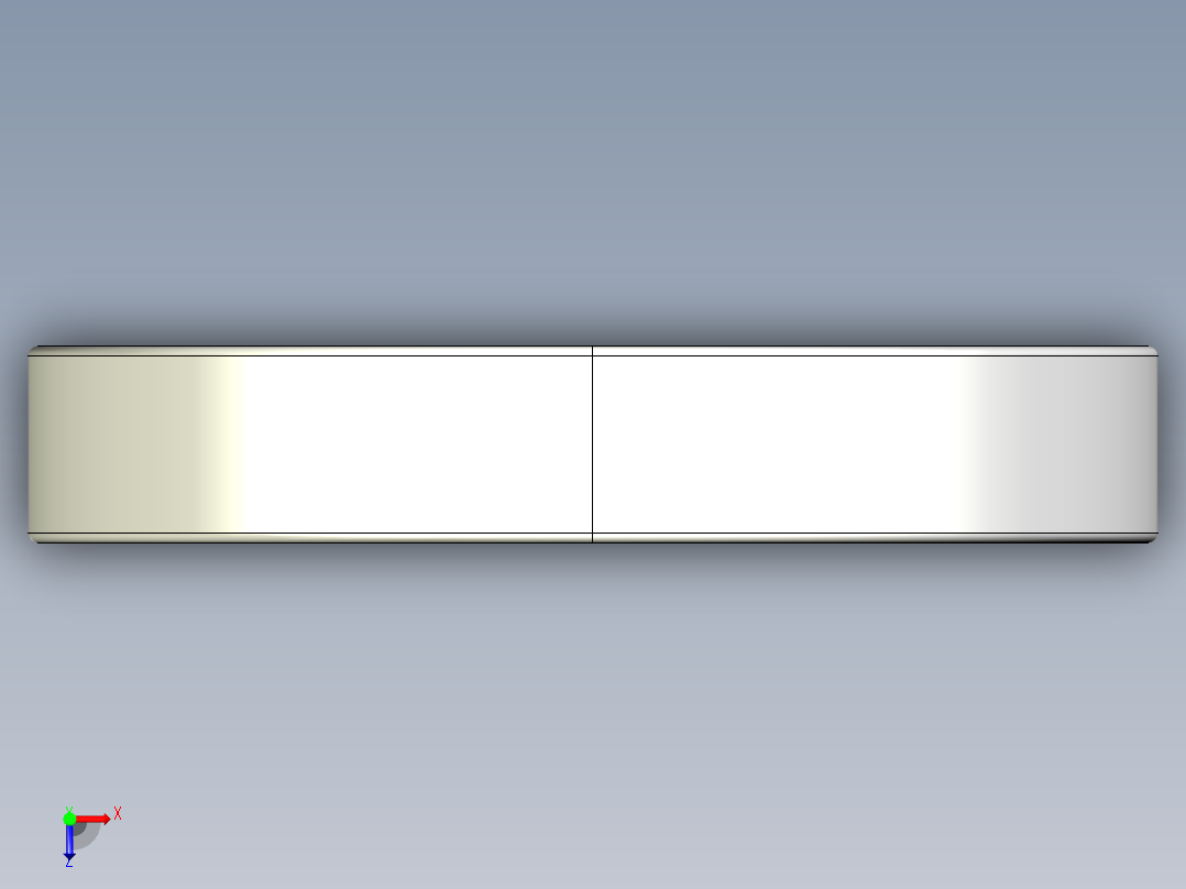 完整的公制6200-ZZ双屏蔽轴承库— SolidWorks和Step模型俯视图