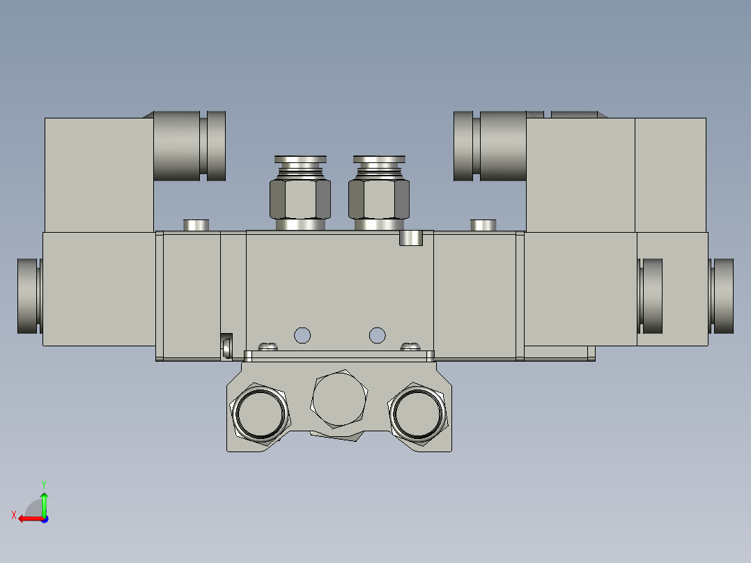 4V200电磁阀组后视图