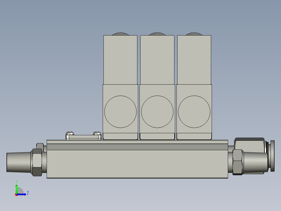 4V200电磁阀组左视图