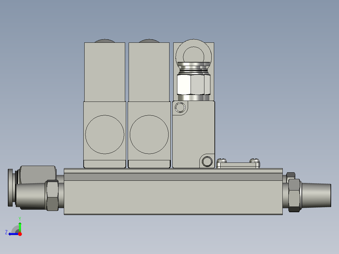 4V200电磁阀组右视图