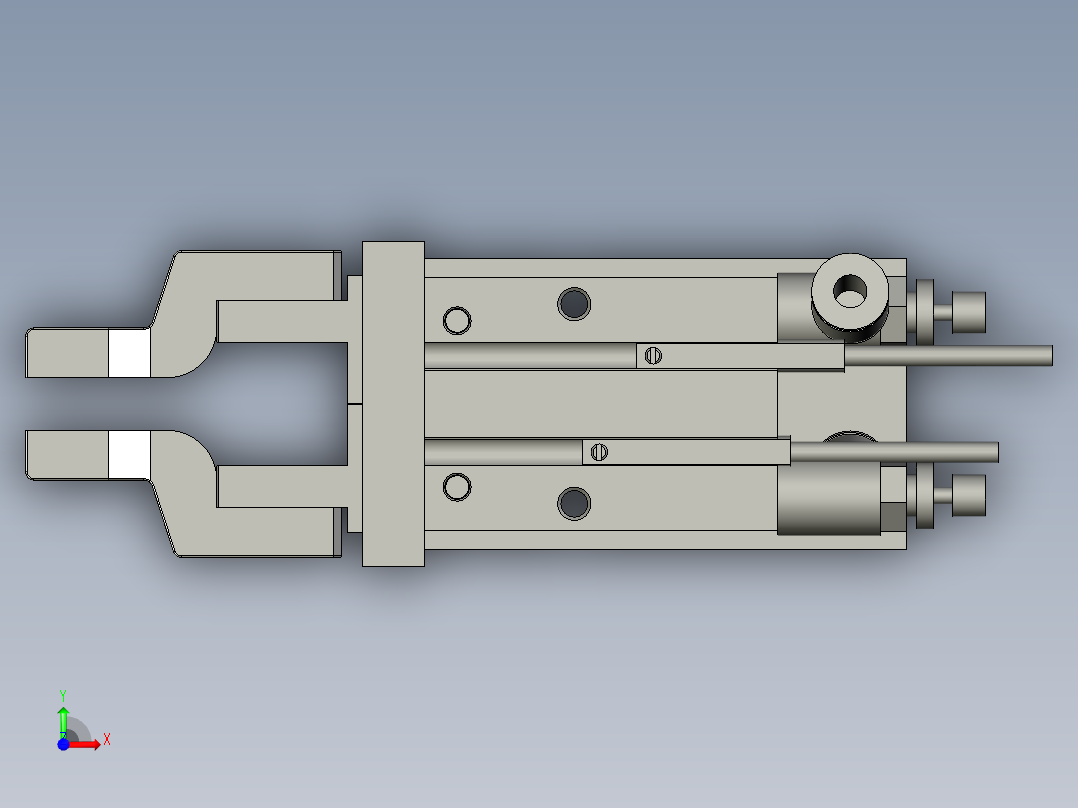 9-夹爪气缸装配前视图