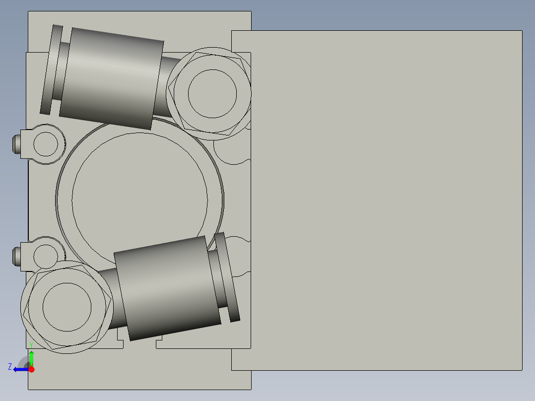 9-夹爪气缸装配右视图