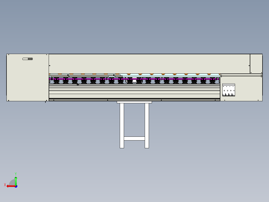 大型喷画打印机后视图