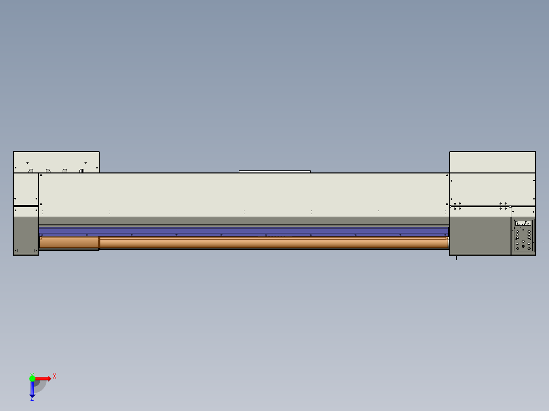 大型喷画打印机俯视图