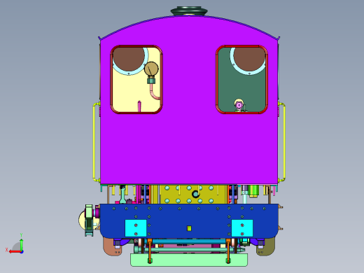 高压水管锅炉动力蒸汽机车后视缩略图