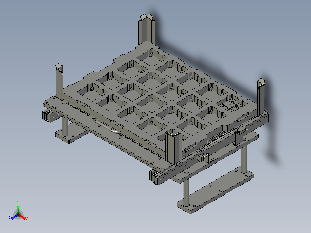 料仓组件正等轴测图
