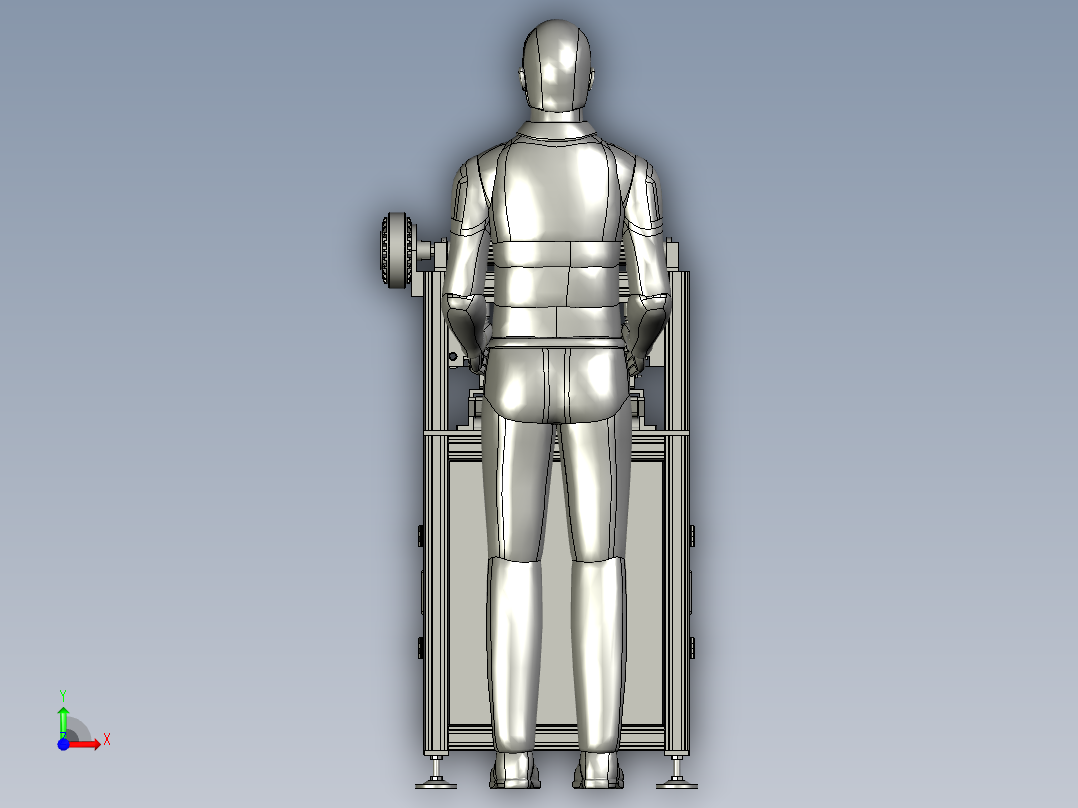 辊子同步玻璃贴膜机前视图