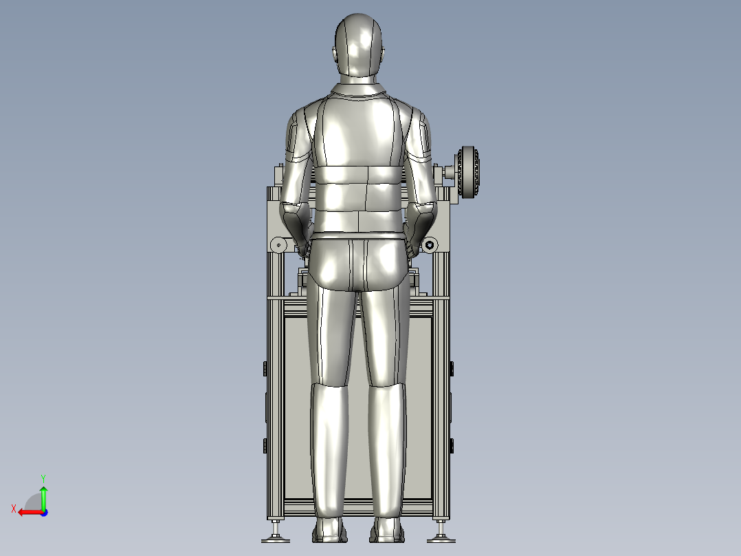 辊子同步玻璃贴膜机后视图