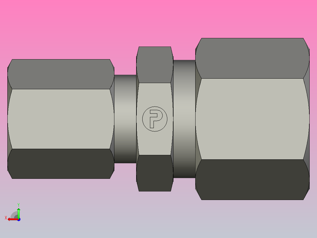 EO管接头直减速机GR10 06LMS.igs后视图