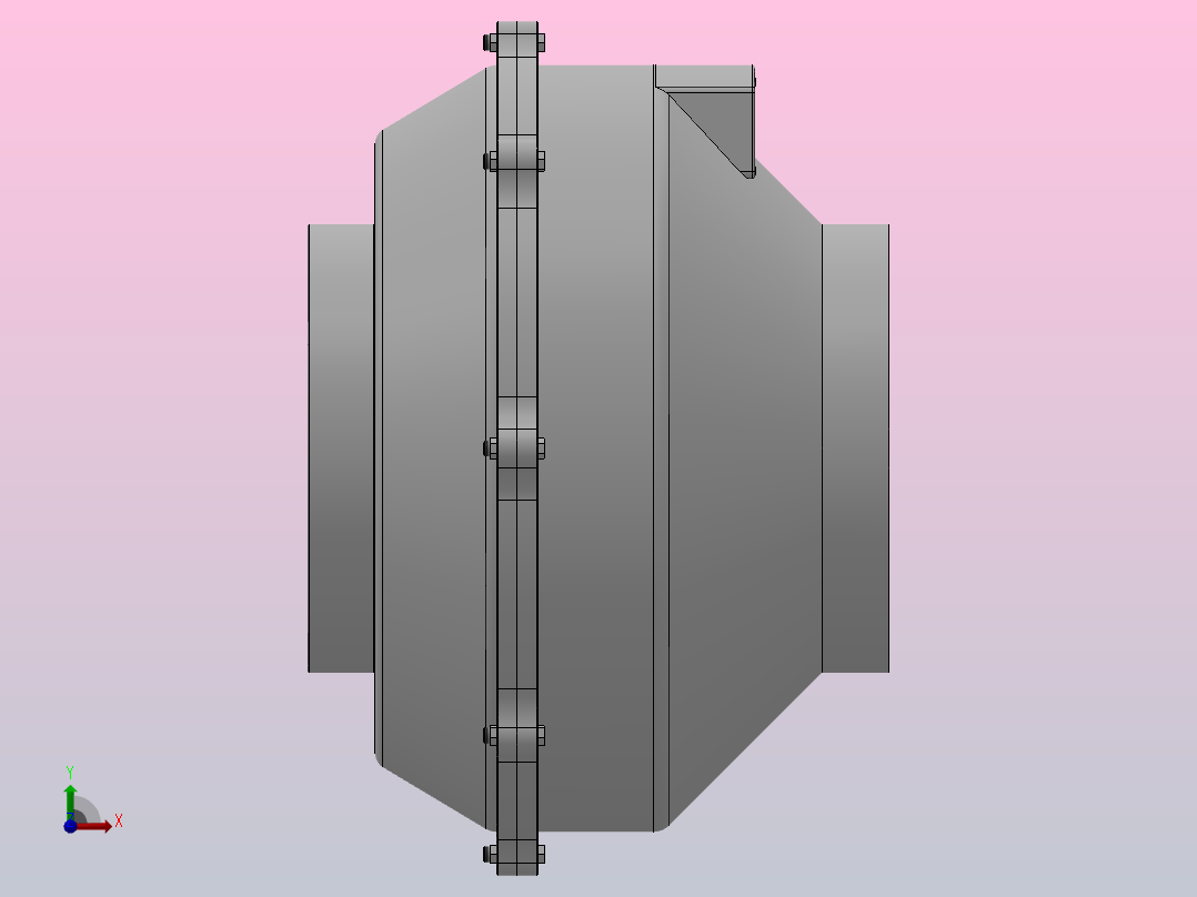 GKE200L管道风机[GKE200L]亿利达风机前视图