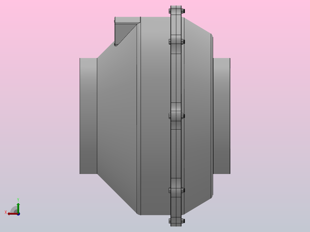 GKE200L管道风机[GKE200L]亿利达风机后视图