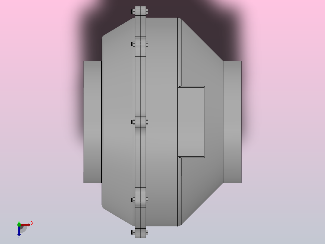 GKE200L管道风机[GKE200L]亿利达风机俯视图