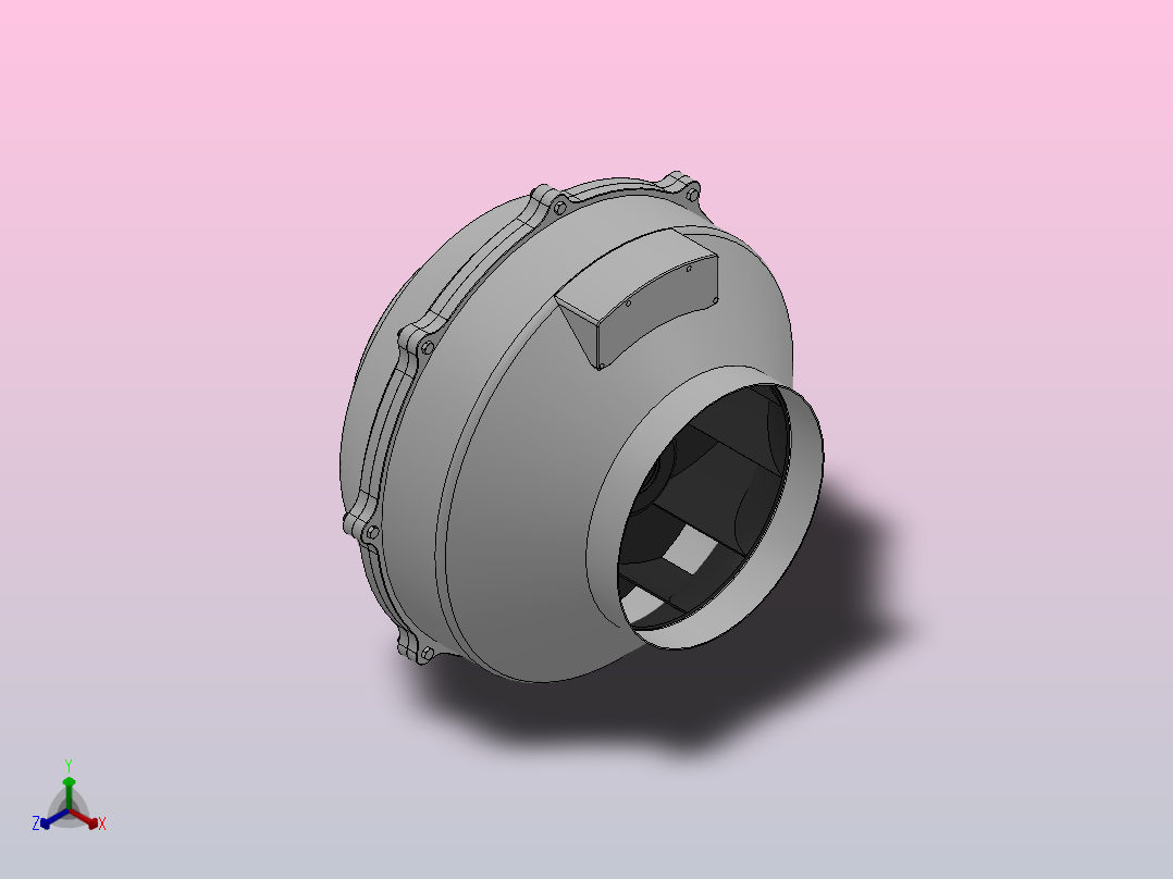 GKE200L管道风机[GKE200L]亿利达风机正等轴测图