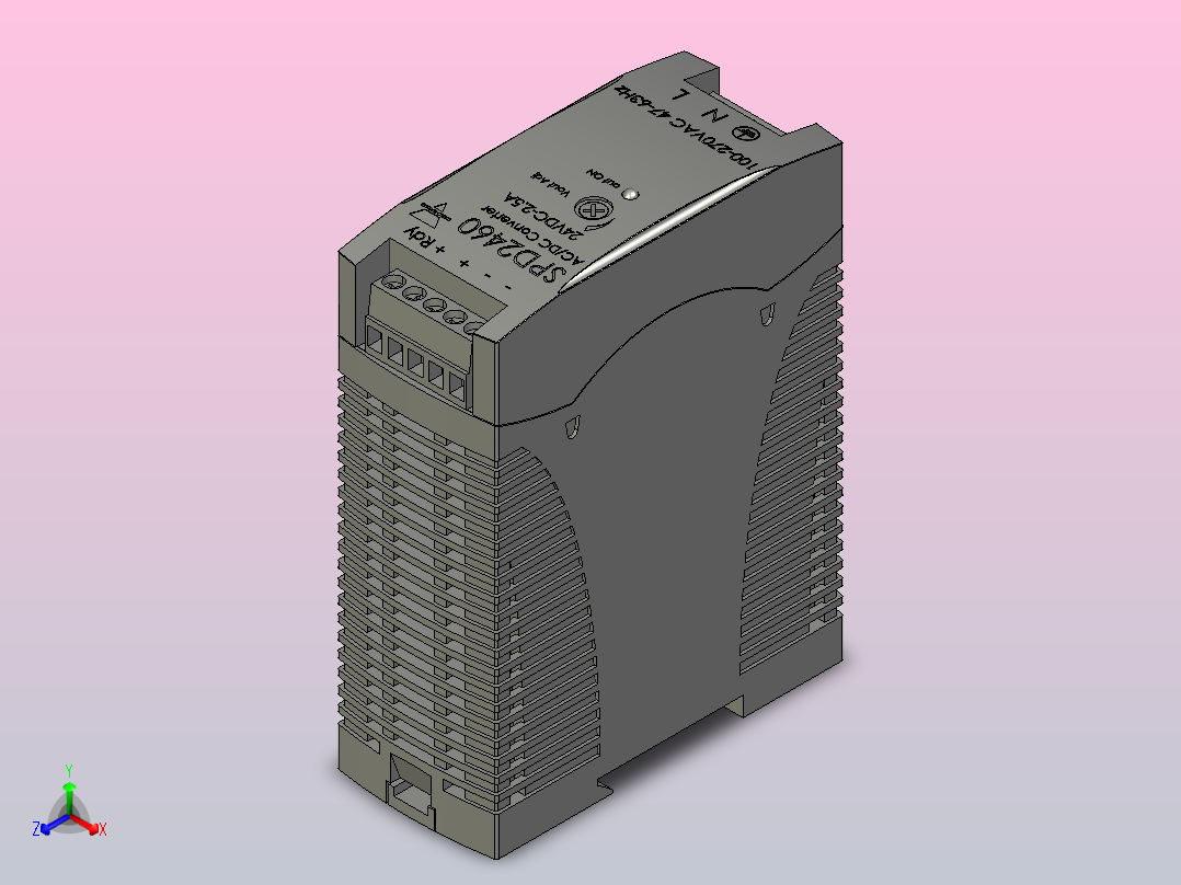 电源正等轴测图