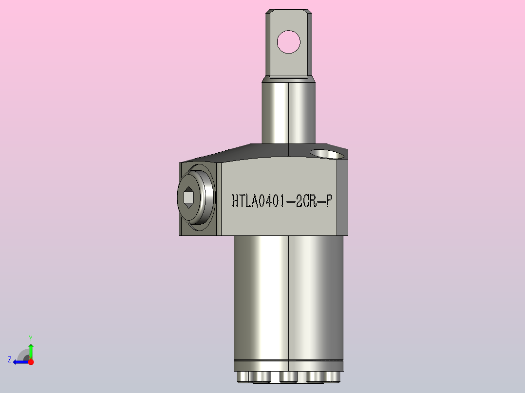 HTLA0401-2CR-P油压复动旋转夹紧器右视图