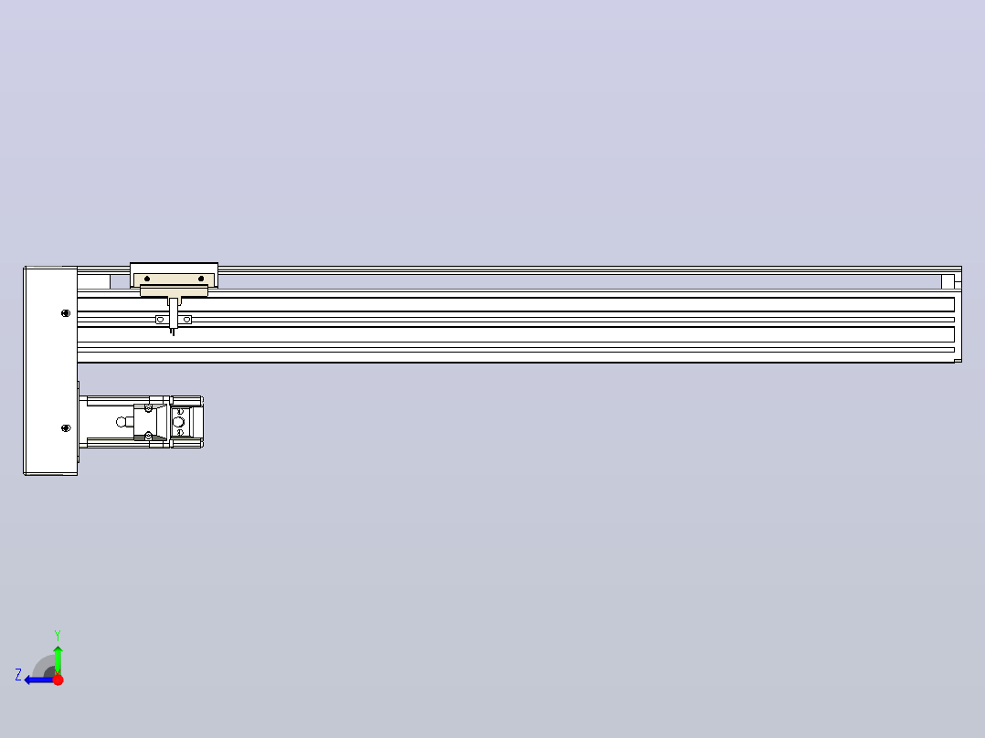 日规模组半封闭丝杆TPA-HNR-65S-1610C-L500-MP-C-P20-N3右视图