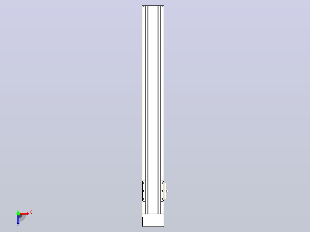 日规模组半封闭丝杆TPA-HNR-65S-1610C-L500-MP-C-P20-N3俯视图