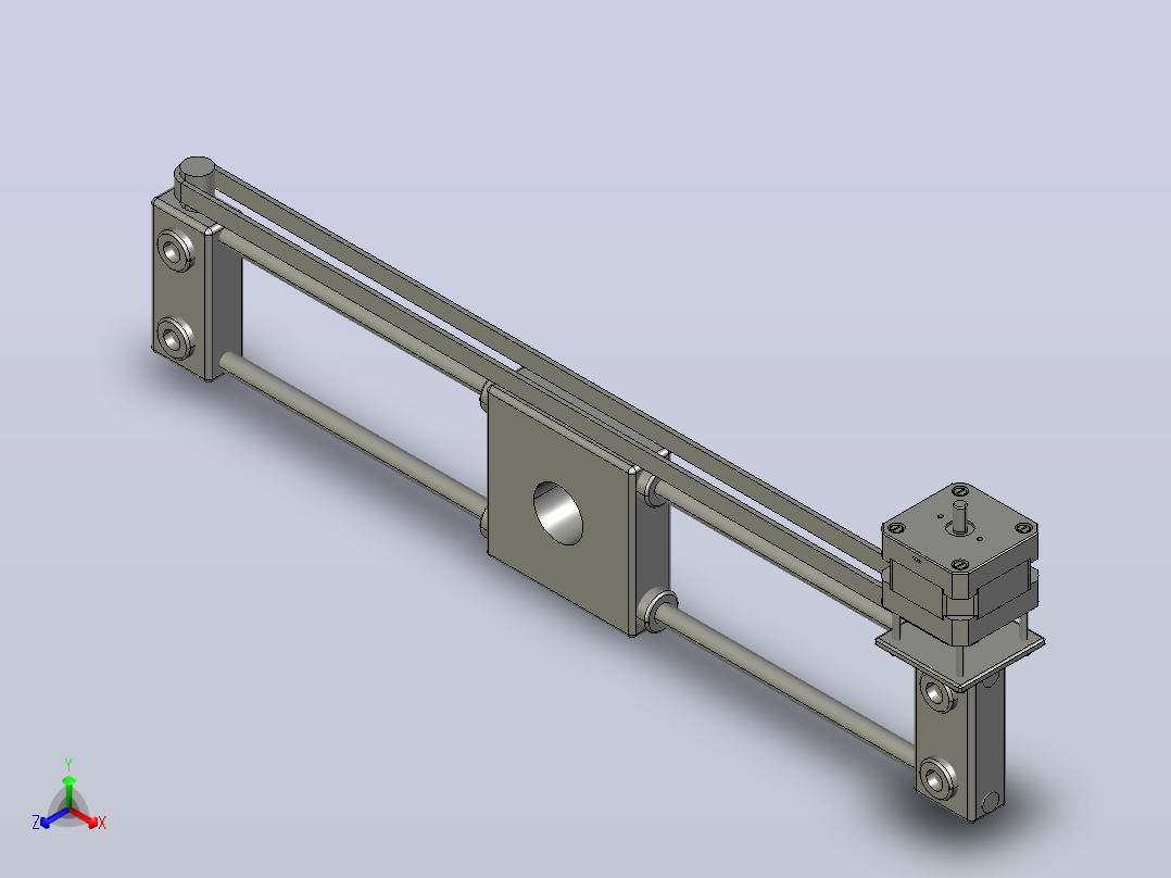 3D打印机的x轴正等轴测图