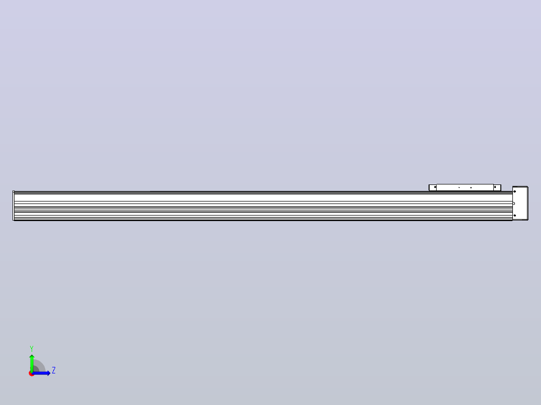 滚珠丝杠直线轴带导轨全封闭TPA-HCR-202D-2510C-L1350-MR-C-P75-N3左视图